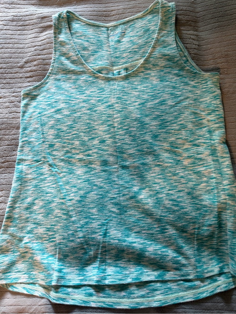 Columbia Teal Space-Dye Athletic Tank Top